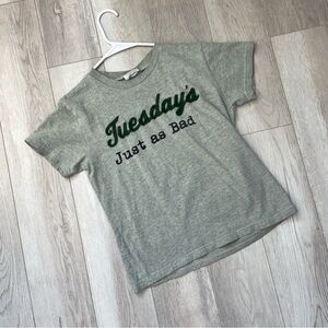 Grumpy Funny Tshirt tuesdays just as bad womens Green (medium) casual fun basic